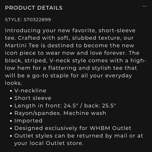 WHBM Martini Top size XL - Picture 4 of 7